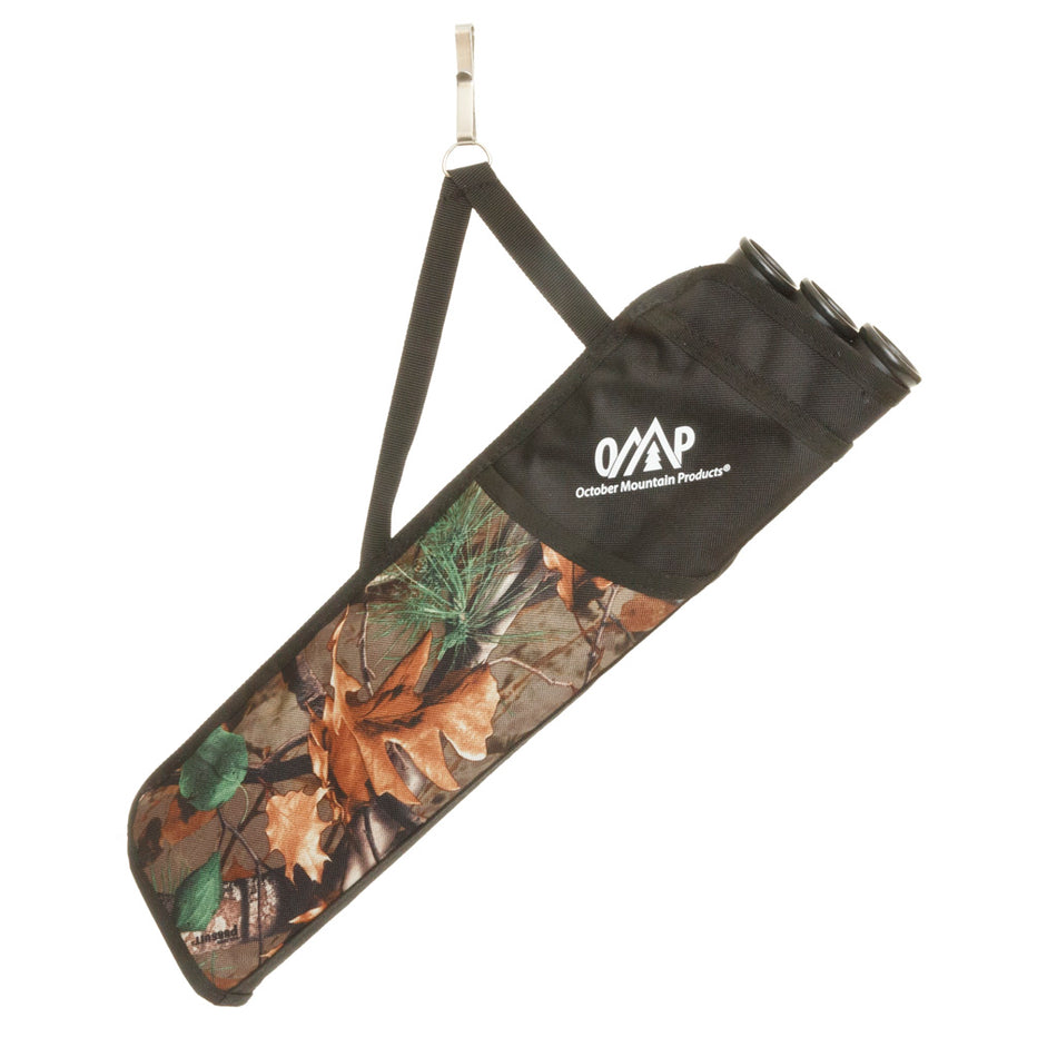 October Mountain Hip Quiver 3-Tube Camo Reversible RH/LH