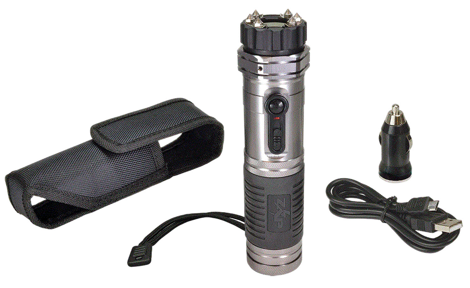 Zap ZAPL Stun Gun/Flashlight Combo 1 Million Volt Silver Range of Contact