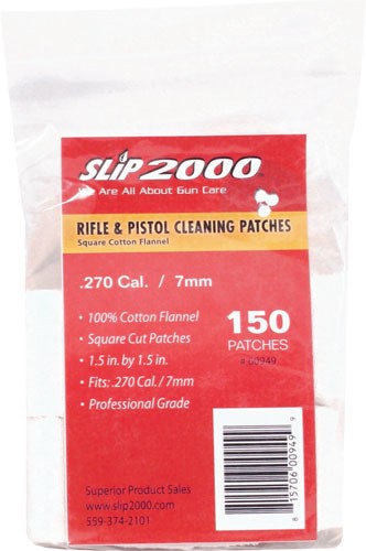 Slip 2000 150-Count .270/7mm 1.5-Inch Cleaning Patches