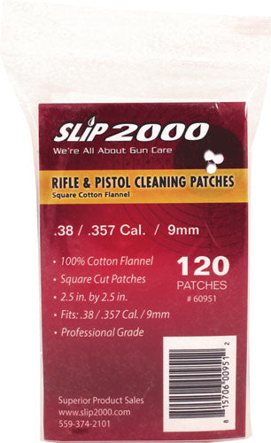 Slip 2000 120-Count 2.5-Inch Cleaning Patches for .38/.357/9mm/10mm