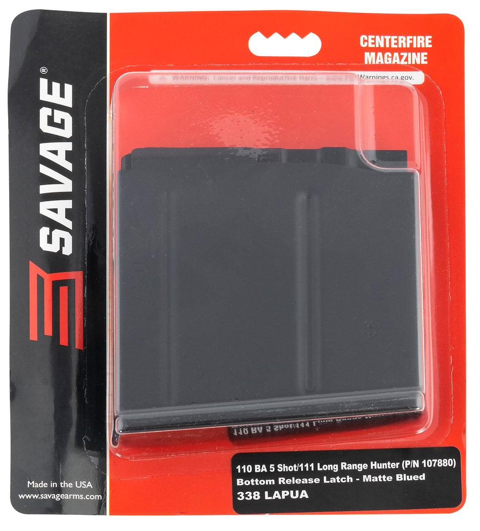 Savage Arms 55190 Replacement 5rd Magazine 338 Lapua Mag Fits Savage 110BA/110/111 LR Hunter