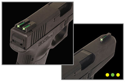 TruGlo TG131MPTY TFO Tritium Fiber Optic Front Sight Yellow Rear S&W M&P Shield M2.0