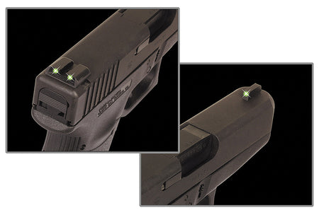 TruGlo TG231MP Tritium Night Sight Black Green Front and Green Rear Sight Set
