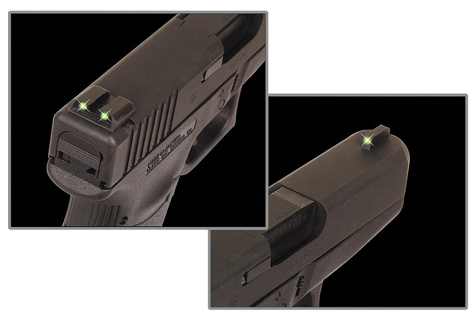 TruGlo TG231MP Tritium Night Sight Black Green Front and Green Rear Sight Set