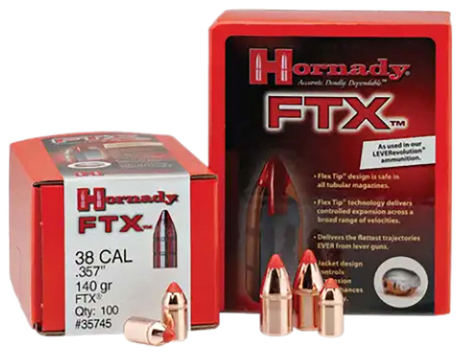 Hornady FTX .430 225 gr Controlled Expansion Handgun Bullet 100 Per Box