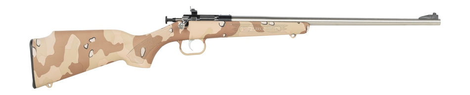 Crickett KSA2179 My First Rifle Gen2 22 LR 1rd 16.13" Stainless Single Shot Barrel, Drilled & Tapped Receiver, Hydrodipped Desert Storm Camo, Fixed Synthetic Stock
