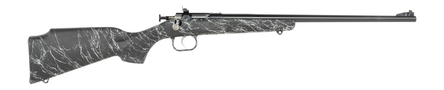 Crickett KSA2344 My First Rifle Gen2 22 LR 1rd 16.13" Blued Single Shot Barrel, Drilled & Tapped Receiver, Black w/White Webbing Fixed Synthetic Stock