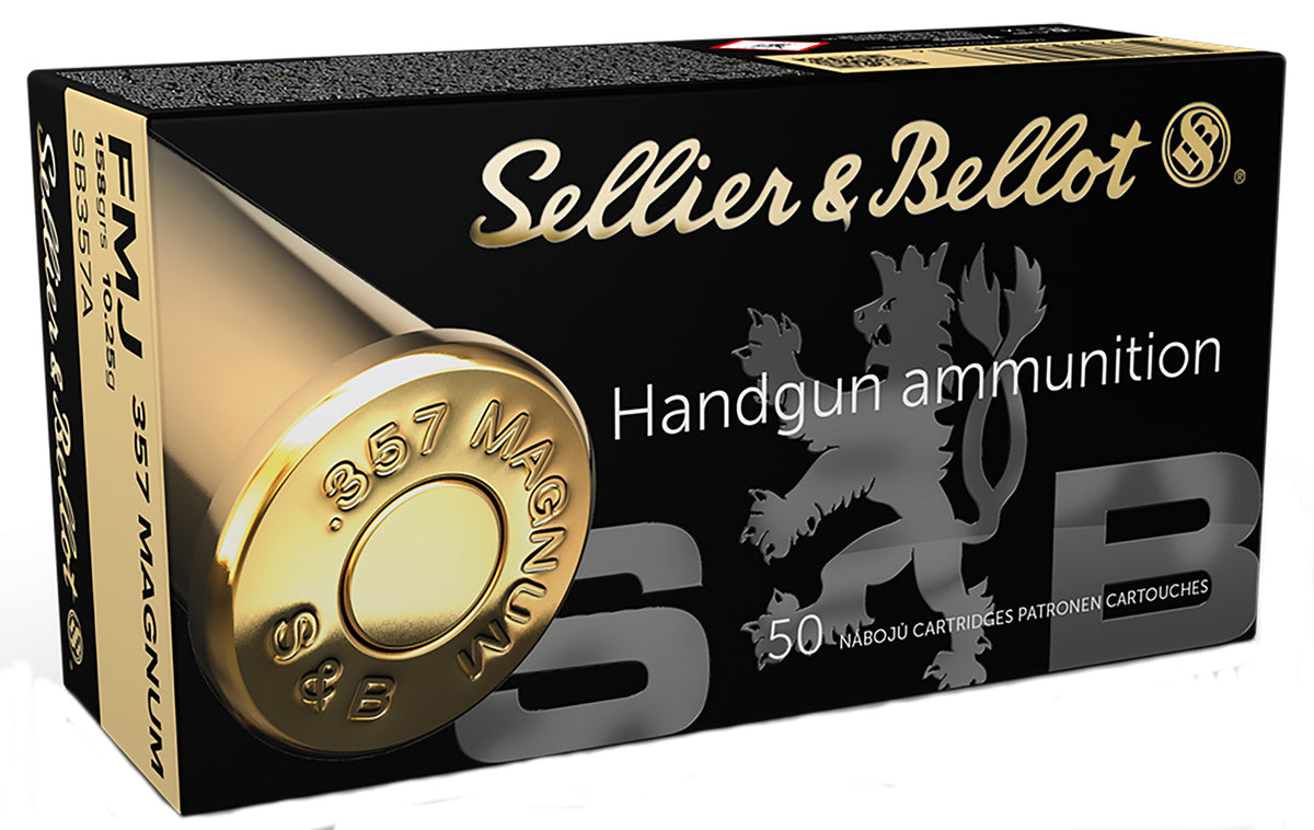 Sellier & Bellot (S&B) .357 Magnum SB357A 754908500536 Full Metal Jacket FMJ 158 Grain