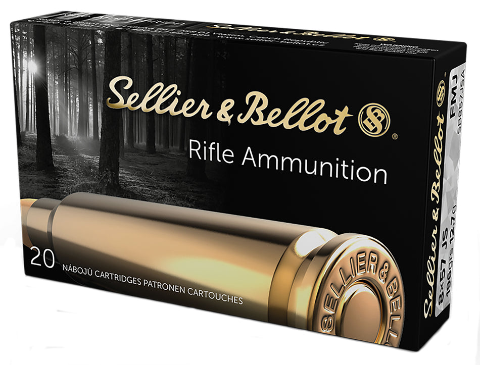 Sellier & Bellot (S&B) 8mm Mauser SB857JSA Full Metal Jacket FMJ 196 Grain