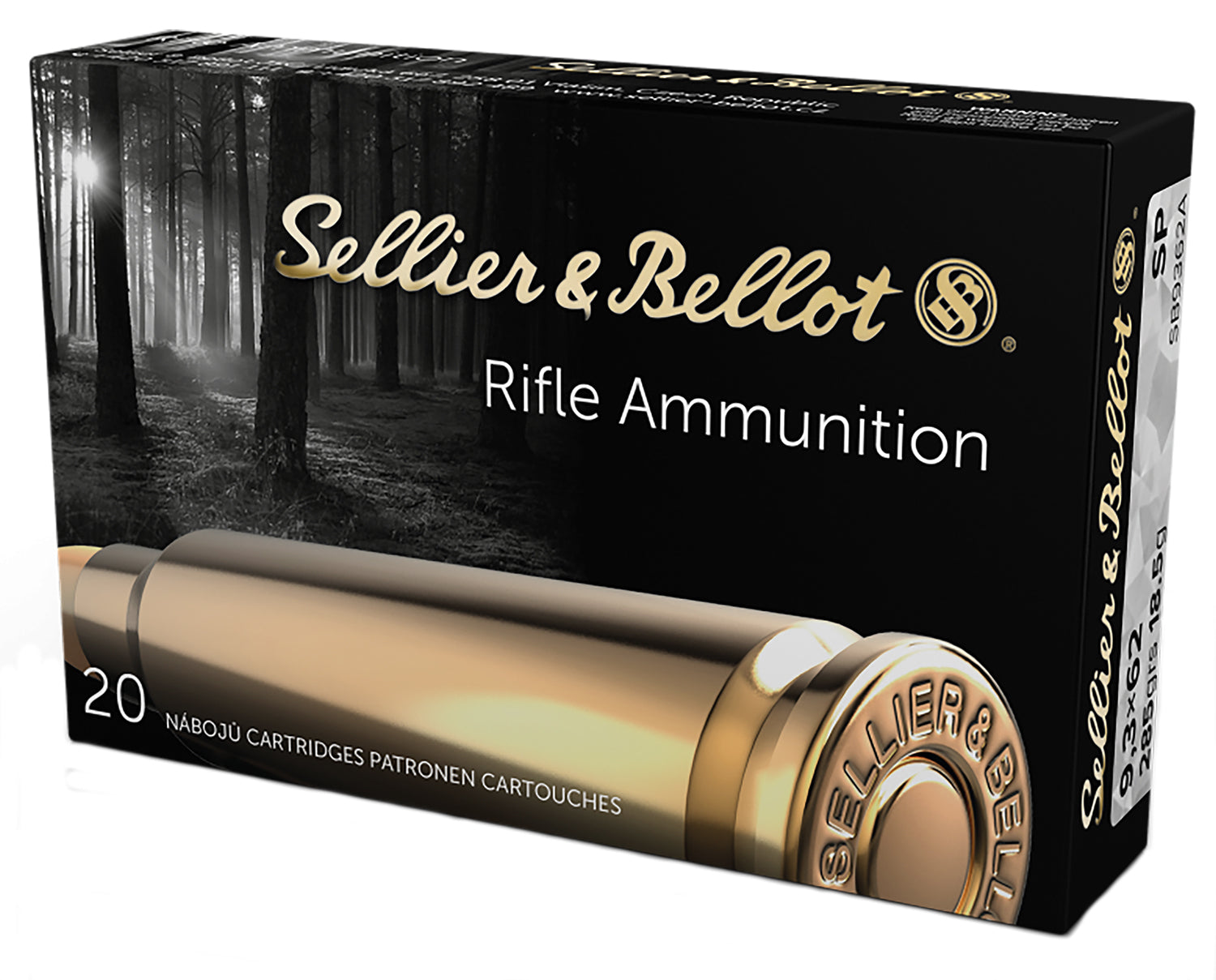 Sellier & Bellot (S&B) 9.3x62mm Mauser SB9362A Soft Point SP 286 Grain