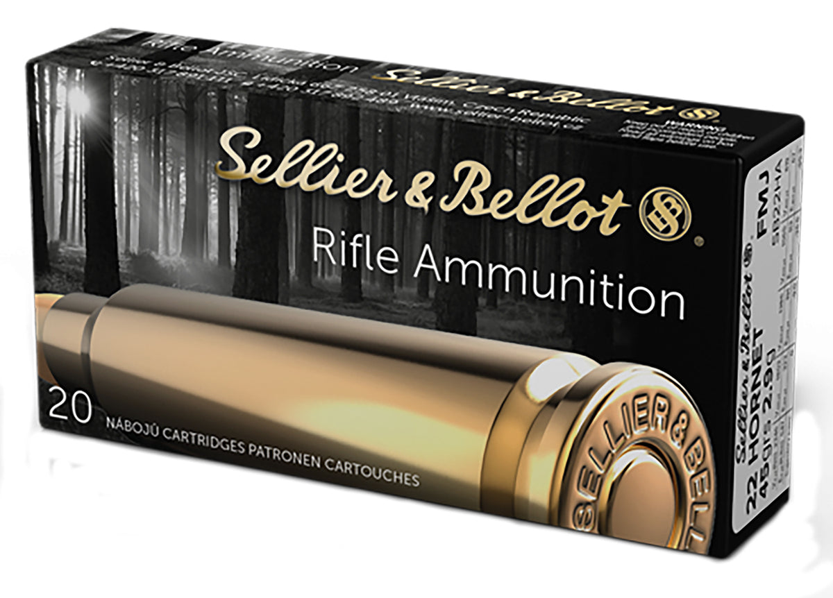 Sellier & Bellot (S&B) .22 Hornet SB22HA Full Metal Jacket FMJ 45 Grain