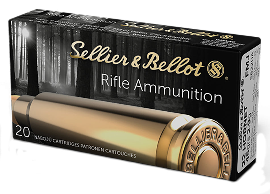 Sellier & Bellot (S&B) .22 Hornet SB22HA Full Metal Jacket FMJ 45 Grain