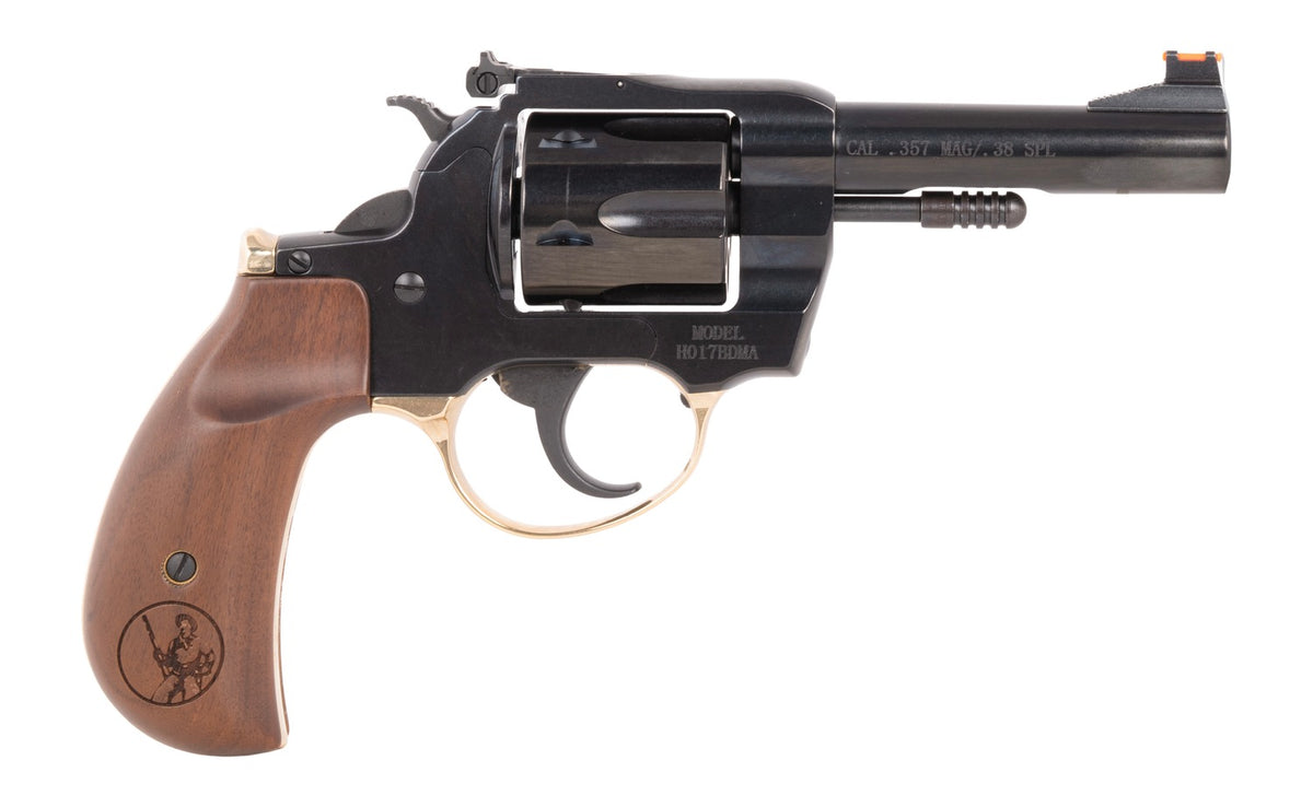 Henry H017BDMA Big Boy Deadeye .357 Mag/.38 Special 6-Shot Revolver, 4" Blued Barrel, American Walnut Birdshead Grip