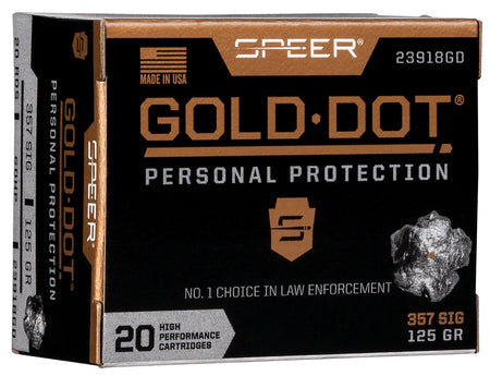 Speer 4360 Gold Dot 357 SIG 125 Grain Hollow Point Bullets Box of 100