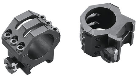 Weaver 48349 Six-Hole Skeleton Tactical Rings Matte Black 1" Medium
