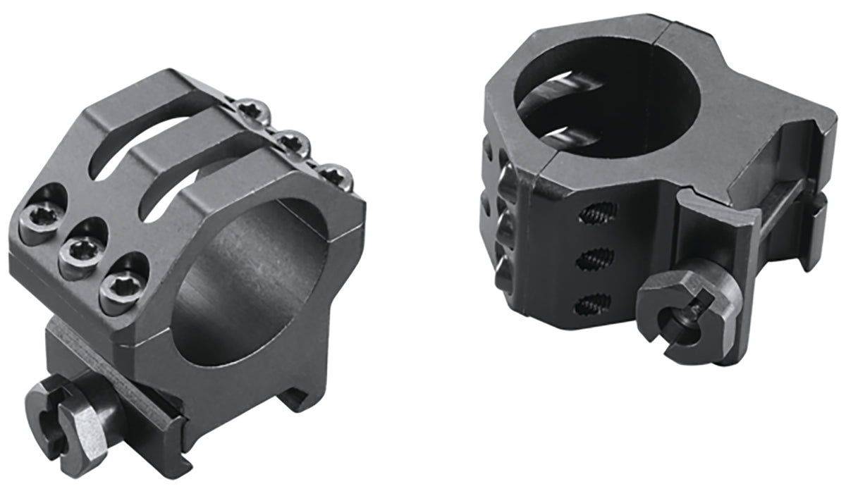 Weaver Mounts 48350 Skeleton Six-Hole Rings Matte Black 1" High