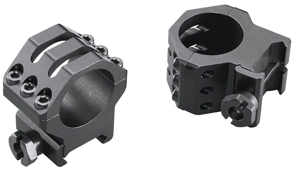 Weaver Mounts 48350 Skeleton Six-Hole Rings Matte Black 1" High