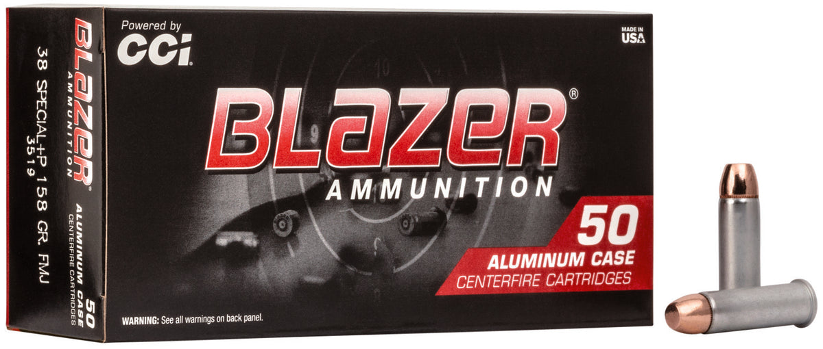 Blazer .38 Special 3519 Aluminum +P Total Metal Jacket TMJ 158 Grain