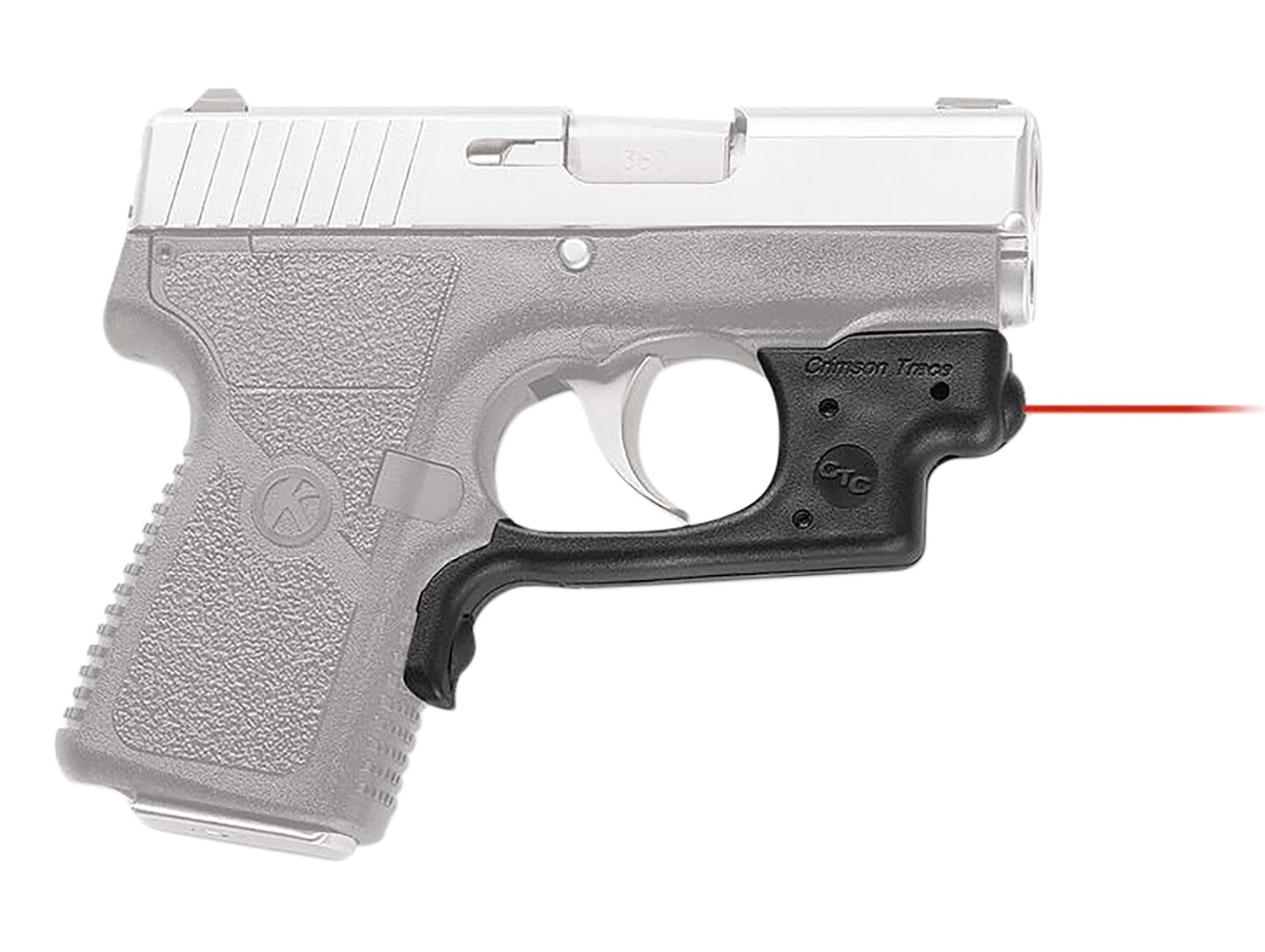 Crimson Trace Laserguard Fits Kahr Arms P380/CW380 Pistols, Instinctive Activation Red Laser, Black Polymer