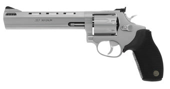 Taurus Tracker 627 Medium Frame .357 Mag/.38 Special +P Revolver, 7-Shot, 6.50" Matte Stainless Ported Barrel/Cylinder/Frame, Rubber Grip