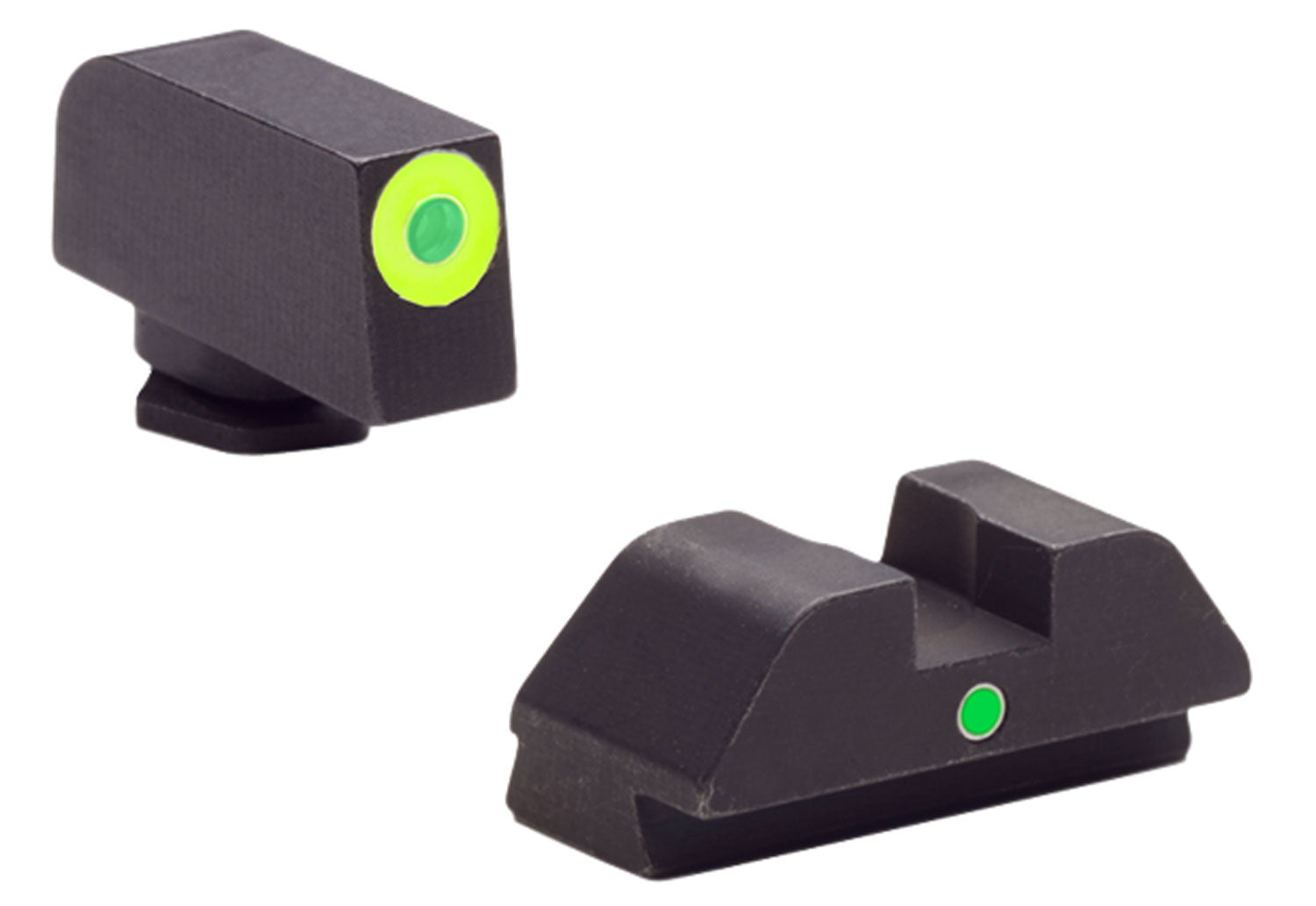 AmeriGlo GL305 Glock i-Dot Night Sight Set - Green Tritium Front w/ LumiGreen Outline