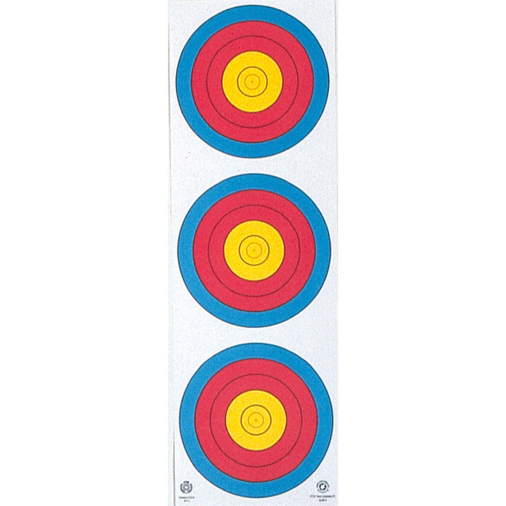 Maple Leaf Vertical 3-Spot Archery Target Face Pack of 25