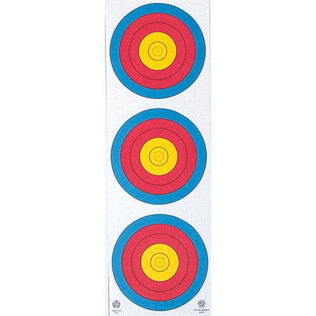 Maple Leaf Vertical 3-Spot Archery Target Face Pack of 25