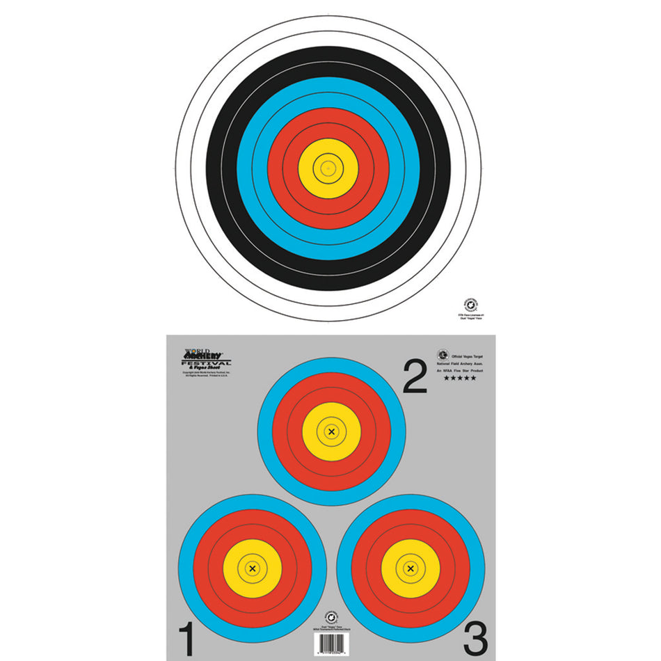 Maple Leaf World Archery Festival Dual Vegas Target Face 100 pk.