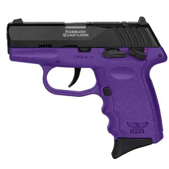 SCCY CPX-4 .380 Auto Pistol Blue/Purple Grip - With Safety (CPX4CBPURDR)