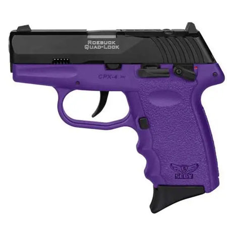 SCCY CPX-4 .380 Auto Pistol Blue/Purple Grip - With Safety (CPX4CBPURDR)