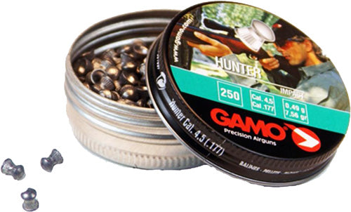 Gamo .177 Cal Hunter Airgun Pellets 7.56gr 250 Count Tin
