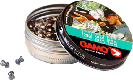 Gamo .177 Cal Hunter Airgun Pellets 7.56gr 250 Count Tin