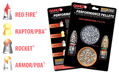 Gamo .22 Caliber Performance Pellet Combo Pack PBA Platinum Rocket Armor Raptor