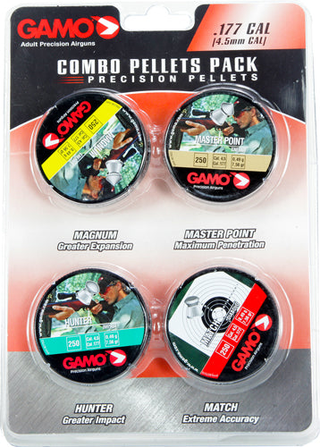 Gamo .177 Caliber Pellet Combo Assortment Match Hunter Mag and MP