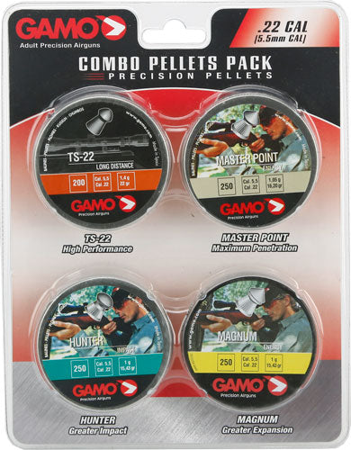 Gamo .22 Caliber Pellet Combo Assortment TS-22 Hunter Mag and MP