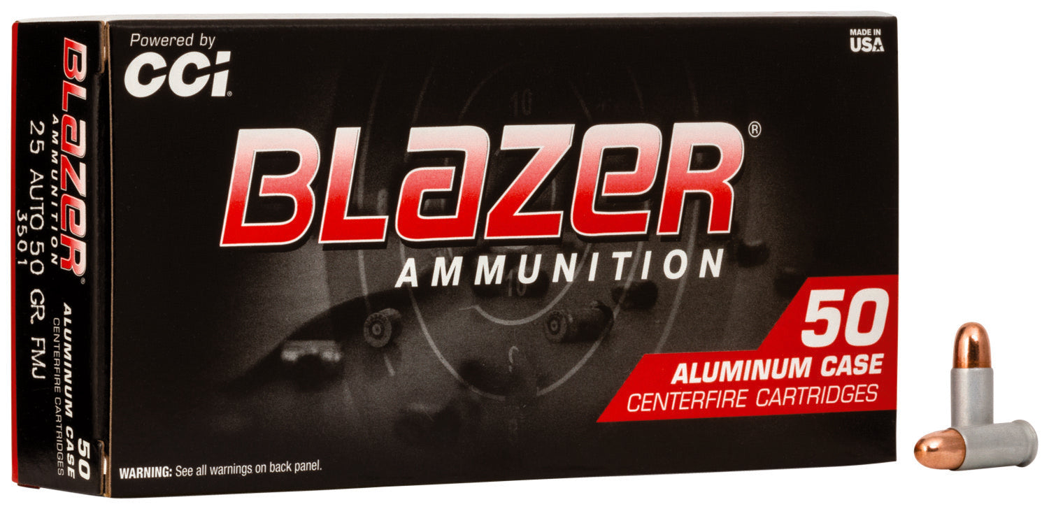 Blazer .25 ACP 3501 Aluminum Total Metal Jacket TMJ 50 Grain
