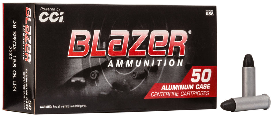 Blazer .38 Special 3522 Aluminum Lead Round Nose LRN 158 Grain