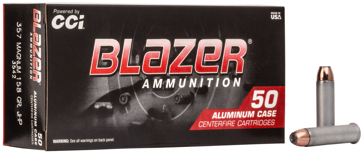 Blazer .357 Magnum 3542 Aluminum Jacketed Hollow Point JHP 158 Grain