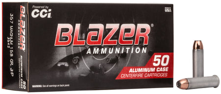 Blazer .357 Magnum 3542 Aluminum Jacketed Hollow Point JHP 158 Grain