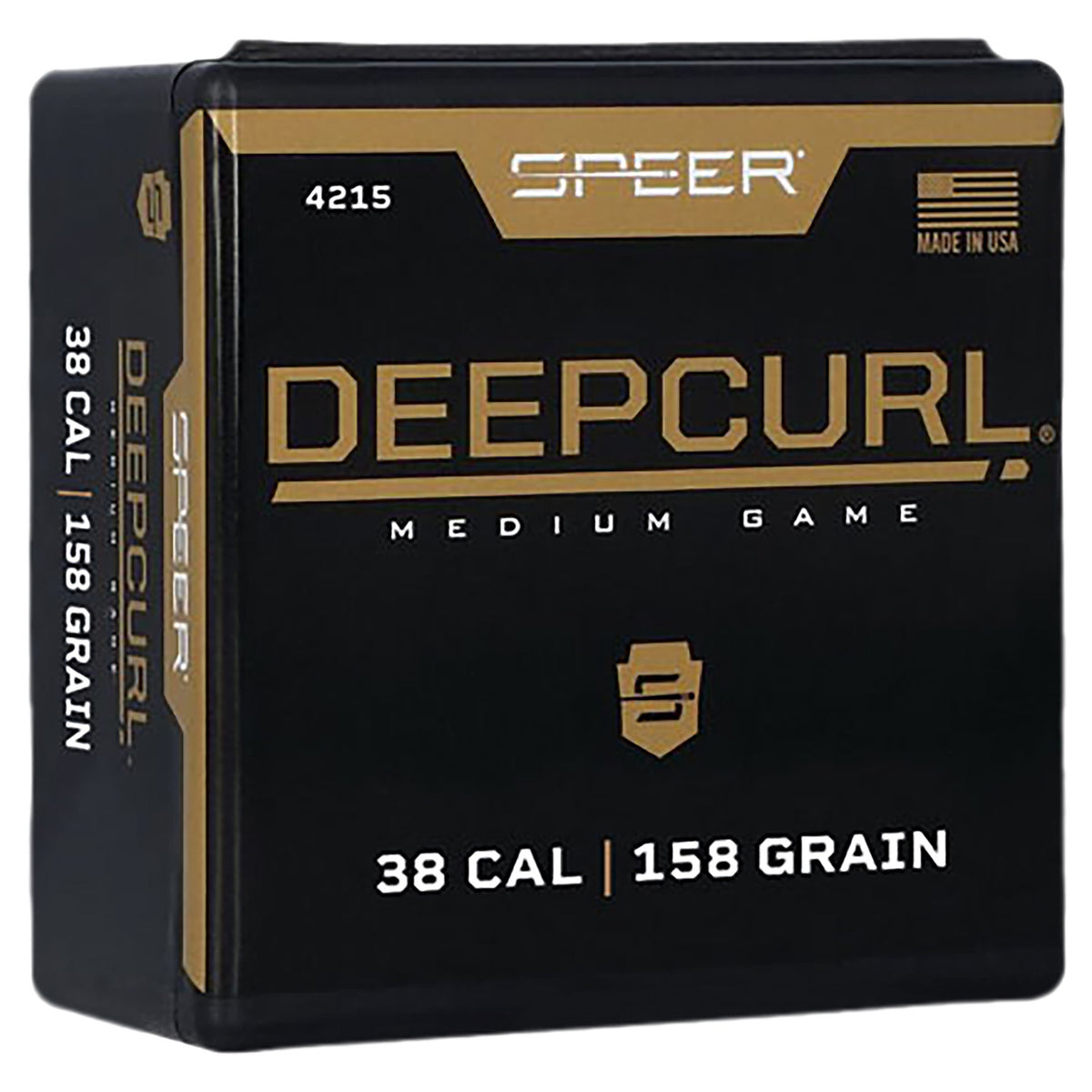 Speer 4215 DeepCurl 38 Caliber 158 Grain Hollow Point Bullets Box of 100