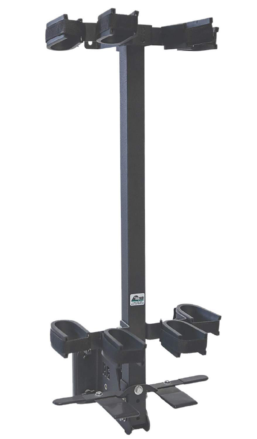Rugged Gear 11094 Black Steel Wall Mount Gun Rack Holds 4 Long Guns