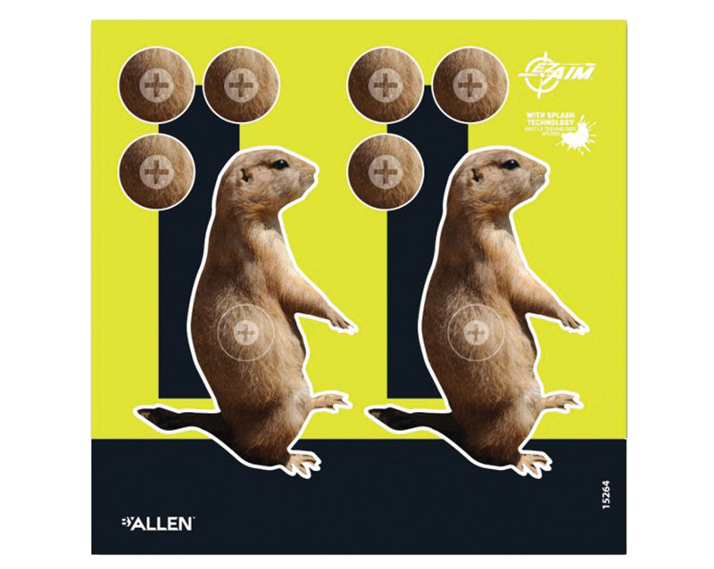 Allen EZ Aim Prairie Dog Splash Target 8"x8" 6pk