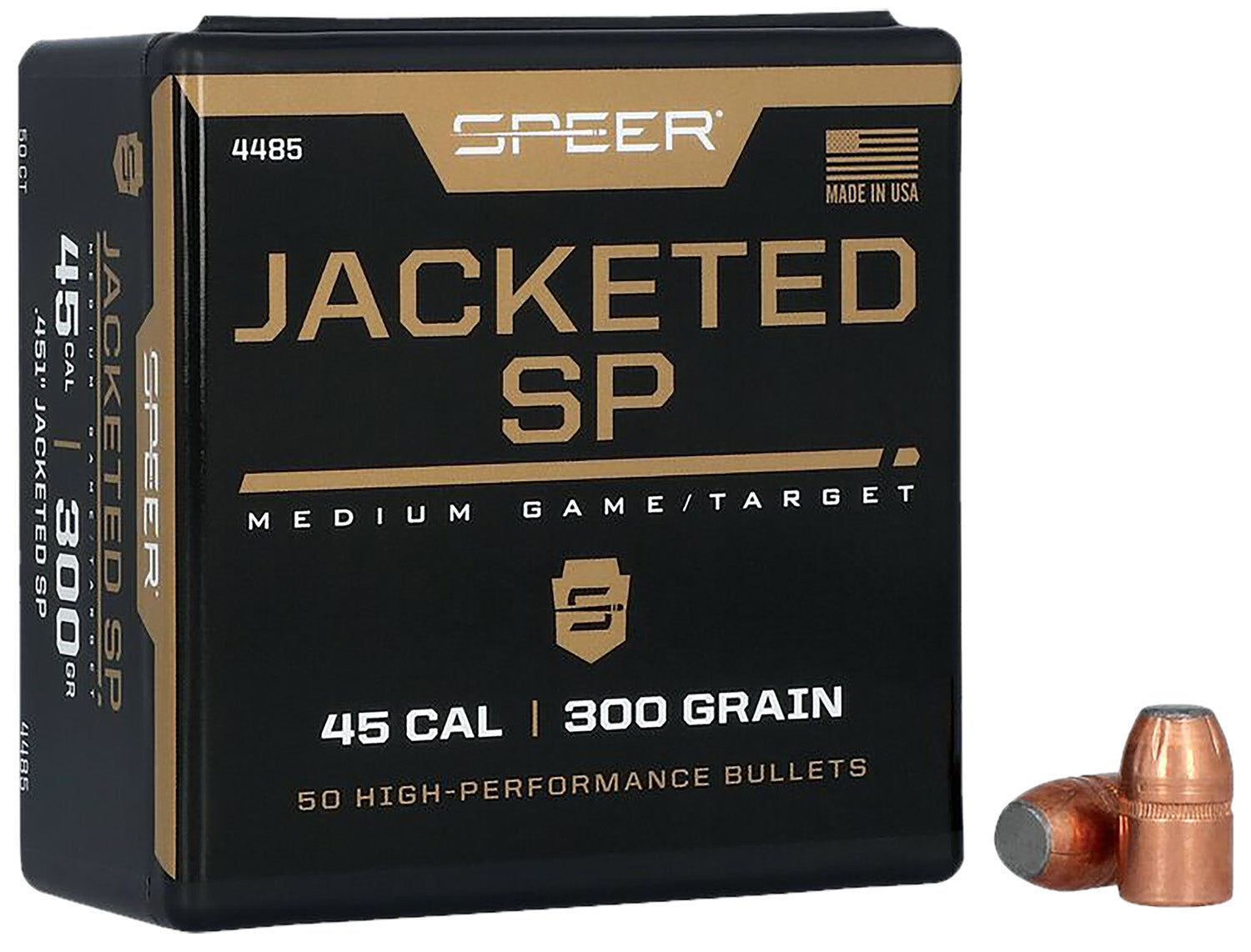 Speer Handgun Plinking .451 Cal 300gr JSP Bullets for Reloading