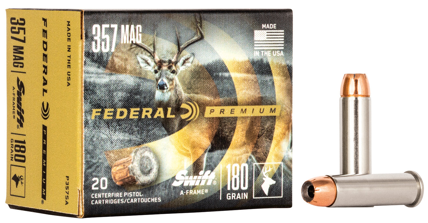 Federal .357 Magnum P357SA Premium Swift A Frame 180 Grain