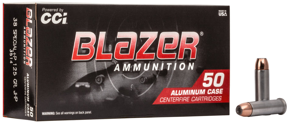 Blazer .38 Special 3514 Aluminum +P Jacketed Hollow Point JHP 125 Grain