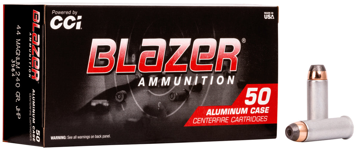 Blazer .44 Magnum 3564 Aluminum Jacketed Hollow Point JHP 240 Grain
