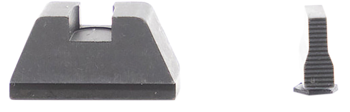 AmeriGlo GL429 Glock Optic Compatible Iron Sight Set - XL Tall Black Serrated Front
