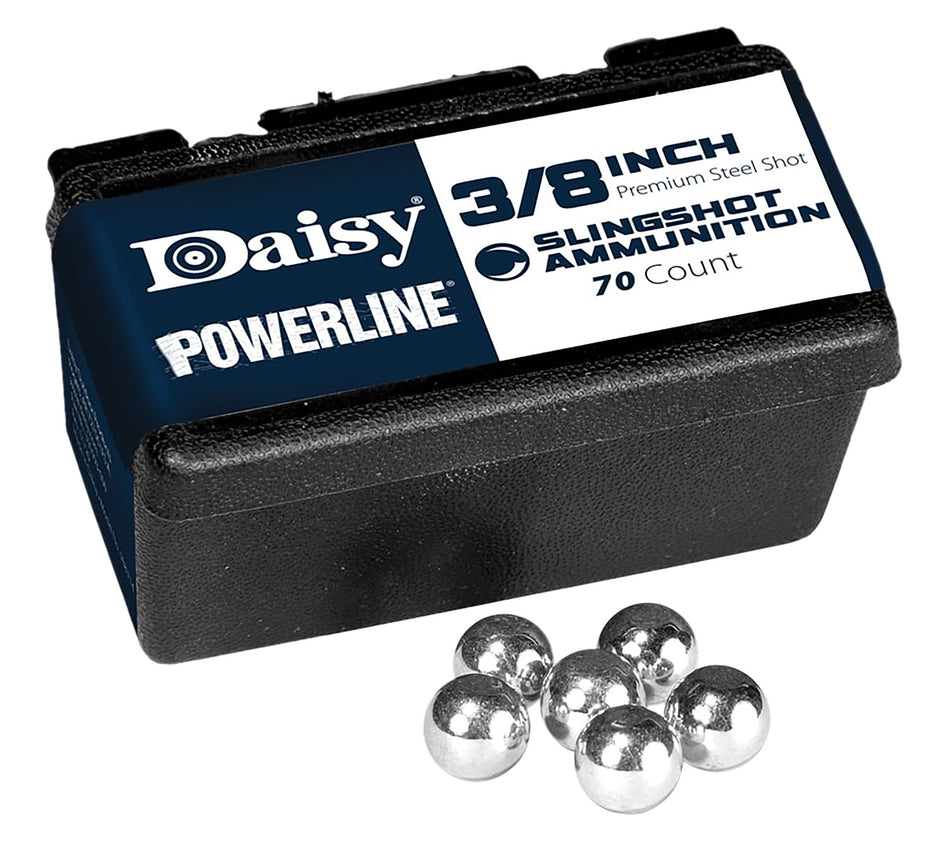 Daisy 8183 PowerLine Premium 3/8" Zinc-Plated Steel Shot 70-Count