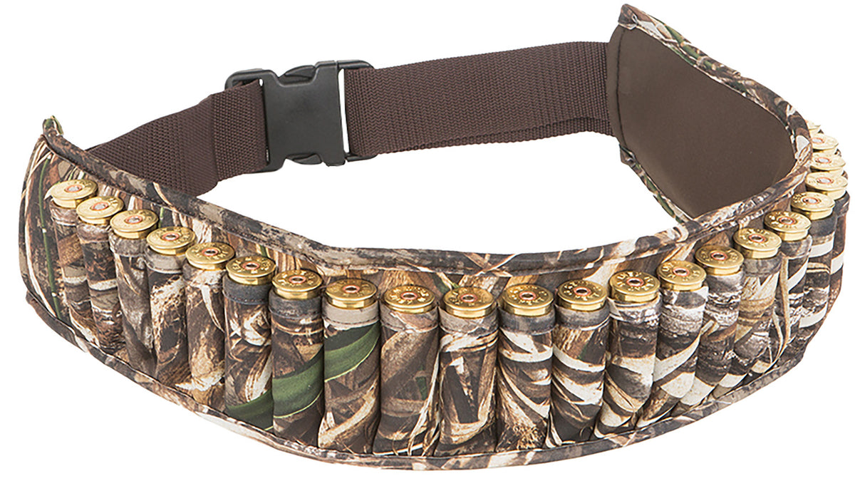 Allen Waterfowl Neoprene 25-Round Shotgun Shell Belt, Realtree Max-4 Camo, Adjustable to 58"