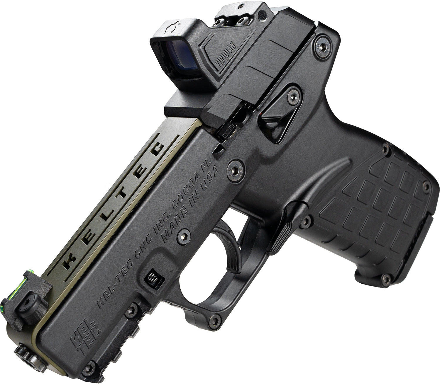Kel-Tec P17BGRNOPTIC P17 22 LR 16+1 3.80" w/Optic & Holster Green